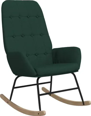 Immagine prodotto di Sedia a dondolo in tessuto verde scuro