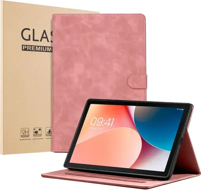 Produktbild von LBH Tablet Schutzhülle + 2x 9H Display Glas für Samsung Galaxy Tab A9 2023 8.7 Zoll Cover Case Schutz Tablet Farbe: Rosa