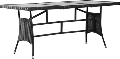 Produktbild von Möbel Gartentisch Schwarz 170x80x74 cm Poly Rattan - Gartentische 318714
