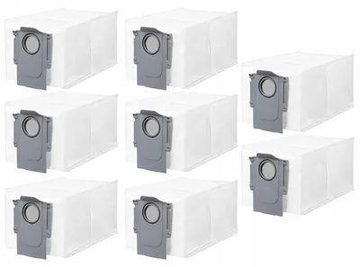 Produktbild von Staubbeutel für Roborock Q Revo Pro, S und Curv - 8 Stück - Für Absaugstation - Auch für S8 MaxV Ultra