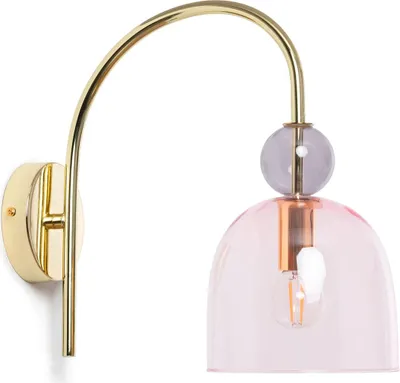 Produktbild von Wandleuchte Metall und Glas Baudelaire Rosa