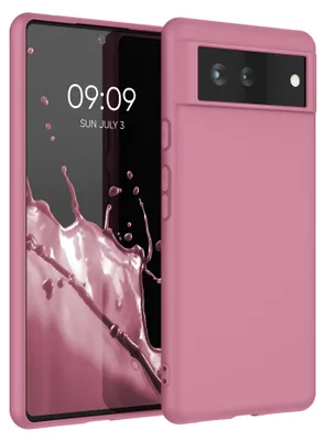 Produktbild von kwmobile Hülle für Google Pixel 6 TPU Case - Handyhülle unterstützt kabelloses Laden, flexible Schutzhülle, gummiertes Cover in Dark Rose