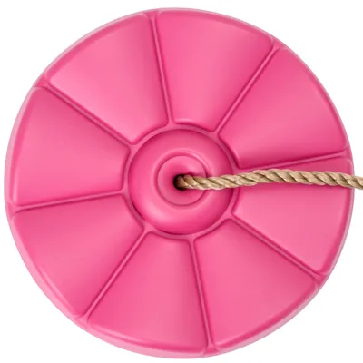 Image de TRIBECCO Balançoire Fleur Roue à bascule Plateau de jeu Siège de balançoire Plastique antidérapant (Rose)