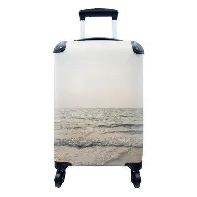 Produktbild von MuchoWow® Koffer Handgepäck Trolley Rollkoffer Kleine Reisekoffer mit 4 Rollen - Sommer - Meer - Weiß - Cabin Size < 55x40x23 cm & 55x40x20 cm - Fotokoffer - Kabinenkoffer - Boardgepäck - Reise-Box - Reisekoffer - Reisegepäck - Koffer mit Bild - Trolley für Kinder