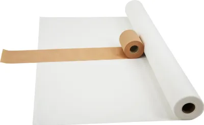 Produktbild von Sensalux Kombi-Set 1 Tischdeckenrolle 1,18m x 25m weiß + Tischläufer 15cm beige