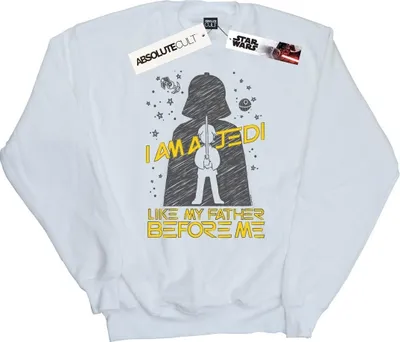 Produktbild von Star Wars - "Jedi Like My Father" Sweatshirt für Herren BI45961 (M) (Weiß)