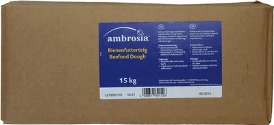 Produktbild von Ambrosia Futterteig im praktischen 15 kg Block zur Fütterung von Bienen