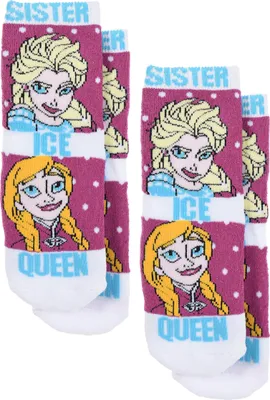Produktbild von Frozen - Die Eiskönigin Kinder Mädchen Socken 2 Paar Gumminoppen Stopper-Socken Strümpfe, Größe:23/26