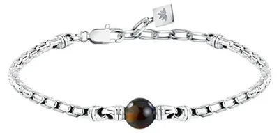 Image de Bracelet pour homme avec œil de tigre Pietre S1750