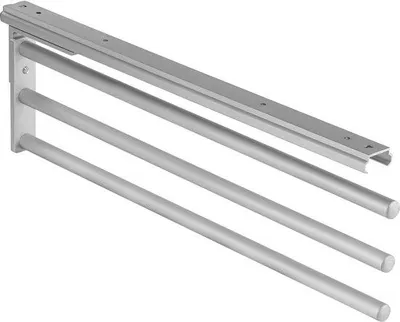 Obrázek produktu pro Výsuvná držák na ručníky - 3 ramena - 465 mm - Stříbrná barva