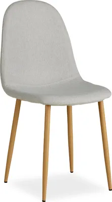 Produktbild von Homestyle4u Esszimmerstuhl Grau Polsterstuhl Leinen Polstersessel Küchenstuhl Metall Holzoptik