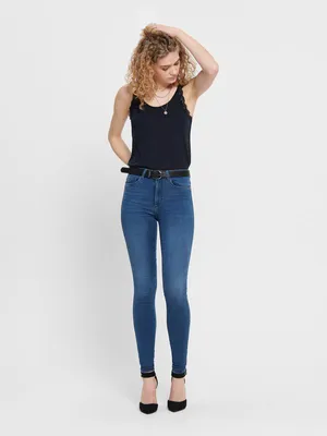 Zdjęcie produktu dla ONLY ONLROYAL High waist Skinny Fit Jeans, Jeansy, Damski, Dorosły, Niebieski, Blue / Medium Blue Denim, L