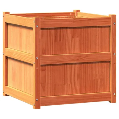 Produktbild von vidaXL Pflanzkübel 2 Stk. Wachsbraun Massivholz Kiefer
