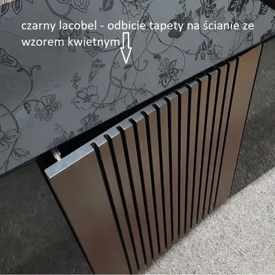 Produktbild von TV-Lowboard Holz mit Schwarz Hochglanz - 157 cm Breite - Moderner Fernsehtisch MDF