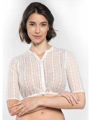 Produktbild von Fannah Dirndlbluse Trachtenbluse Trachtenmode, Größe:44, Farbe:Offweiß
