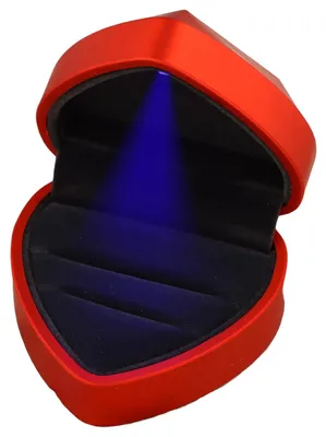 Zdjęcie produktu dla Jinlaili Pudełko na obrączki LED aksamitne 70x65x45mm