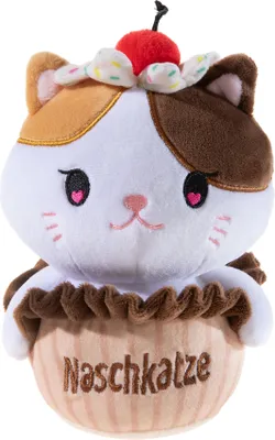Obrázek produktu pro Plyšová hračka Naschkatze 18 cm bílá/hnědá plyšová kočka