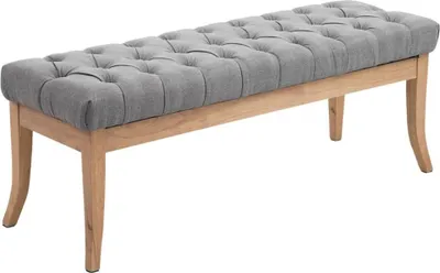 Zdjęcie produktu dla Sofa tapicerowana - Sofa - wzór Chesterfield, wygodne siedzisko, 100% tkanina poliestrowa | Kolor: szary | Rozmiar: 120 cm