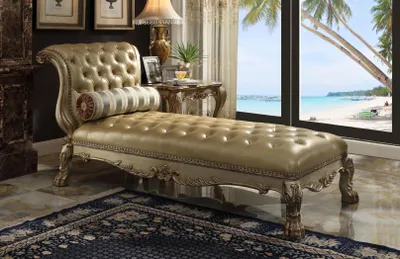 Produktbild von Chaiselongues Chesterfield Liege Chaise Leder Sofa Goldene Liegen Chsterfield