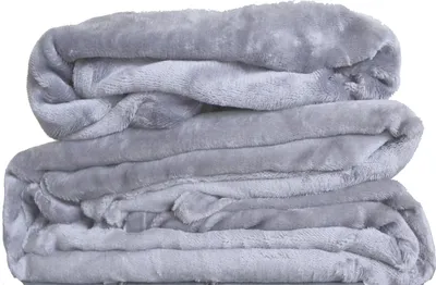 Produktbild von Winter Bettwäsche Teddy Fleece Flausch Plüsch Nicky 135x200+80x80cm hellgrau, uni/einfarbig