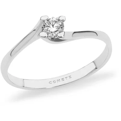 Immagine prodotto di Anelli da dito Anello solitario Comete Argento Su misura Collezione Storia di Luce - donna