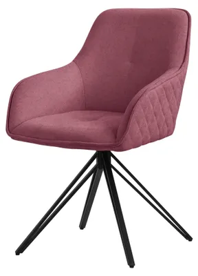Image de Chaise de salle à manger ergonomique avec accoudoirs et fonction pivotante à 360°