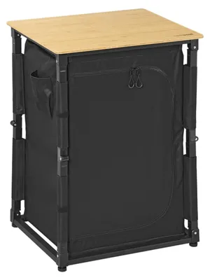 Produktbild von Campout Campingküche faltbar 60 x 50 x 82 cm – Für Camping Garten und Balkon – Tragetasche inklusive – Braun/Schwarz
