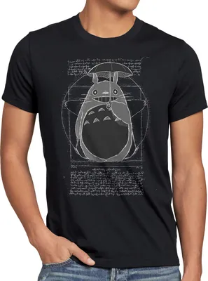 Produktbild von style3 Vitruvianischer Totoro Herren T-Shirt neko nachbar tonari no
