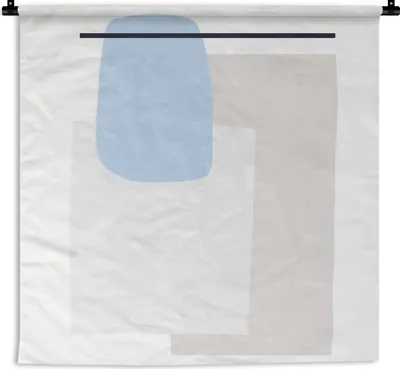 Produktbild von MuchoWow® Wandteppich Wandbehang Abstrakt - Geometrische Formen - Linienkunst 60x60 cm Tapisserie Dekoration Wandtuch - Dekorationen - Wand Decke