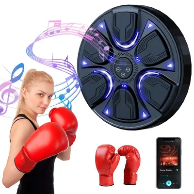 Produktbild von Boxmaschine mit Musik, Musikboxmaschine, 8 Geschwindigkeiten einstellbar, Wandmontierte Boxmaschine, Unterstützt Bluetooth, für Erwachsene, Kinder