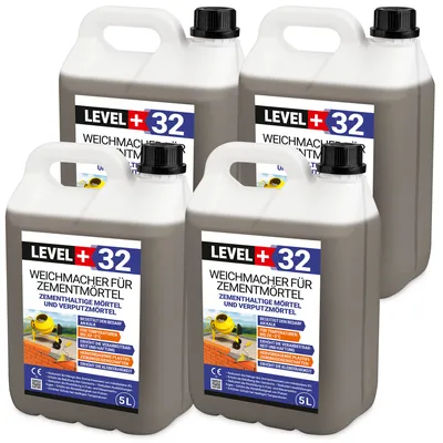 Produktbild von Weichmacher für Mörtel 20L, ersetzt Kalk in Mauer- und Putzmörteln, Plastifizierer für Zementmörtel und Putz RM32