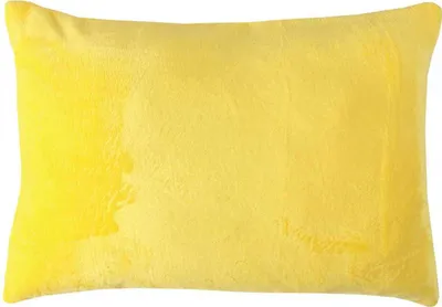 Produktbild von Kissenhülle Kuschel "Celina", in der Größe "40 x 60cm" - Gelb - Kissenbezug mit Reißverschluss