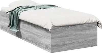 Produktbild von Möbel Bettgestell Grau Sonoma 100x200 cm Holzwerkstoff - Klassische Betten 3281054