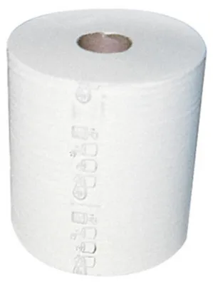 A roll of white paper towels.