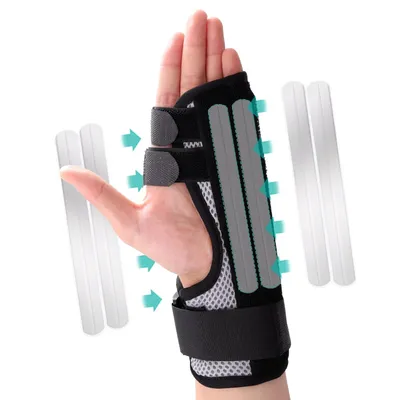 Produktbild von Trigger-Fingerschiene, Multi-Finger-Orthese für Mittel-, Zeige-, kleinen oder Ringfinger, Handorthese mit Fingerunterstützung für Mittelhandfraktur