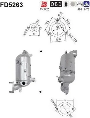 Obrázek produktu pro Filtr Pevných Částic Dpf Hyundai Ix35 2.0Crdi Euro 5