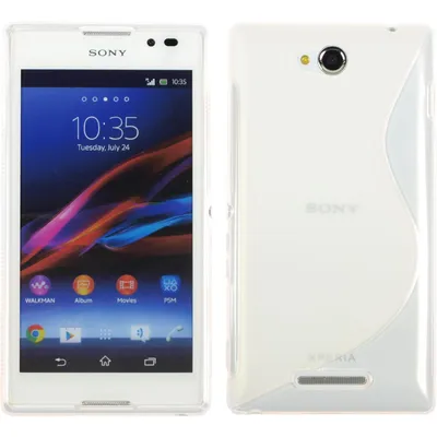 Produktbild von PhoneNatic Case kompatibel mit Sony Xperia C - clear Silikon Hülle S-Style + 2 Schutzfolien