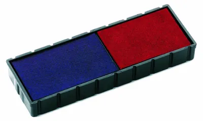 Produktbild von COLOP Ersatzkissen für Stempel E/12 2farbig blau-rot, 2 Stück pro Packung