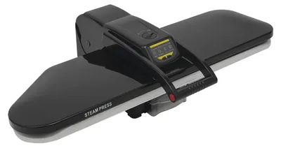Image de Presse à repasser à vapeur pour vêtements - Presse à tissu - 1600 W - Surface de repassage de 91 cm - 5 programmes de repassage - Réservoir d'eau de 1 l - Écran LCD - Prise UE 220–240 V - Noir