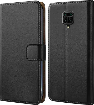 Produktbild von Handy Tasche für Xiaomi Redmi Note 9s/Redmi Note 9 Pro Schutzhülle Bookstyle Etui Klapphülle Wallet Flip Cover Case Schwarz