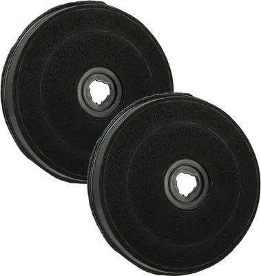 Two charcoal filters for a range hood.
