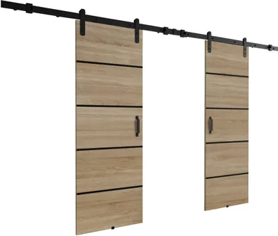 Obrázek produktu pro KIER FURNITURE posuvné dveře LORNI DUO 172 - Univerzální - Dub sonoma 172x205x1,6 cm