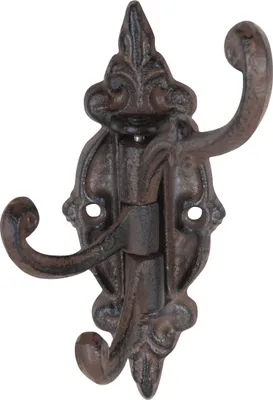 Produktbild von Garderobenhaken aus Gusseisen. Haken sind unterschiedlich lang und drehbar