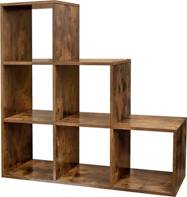 Produktbild von VASAGLE Treppenregal, Bücherregal mit 6 Würfeln, Stehendes Regal, Leiterregal, Raumpaneel, Würfelregal, Freistehend für Büro, Wohnzimmer