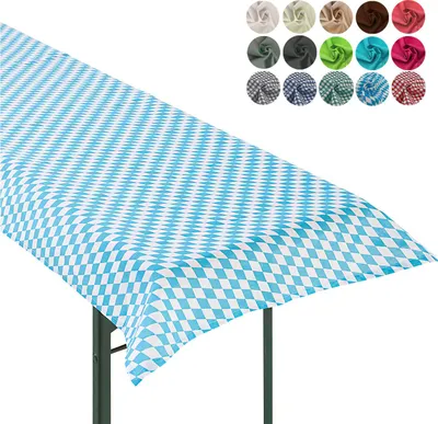 Produktbild von heimtexland ® Tischdecke Bierzeltgarnitur Biertischdecke Garten Tischdeko  Typ861 Bayrisch Raute 90x240 cm