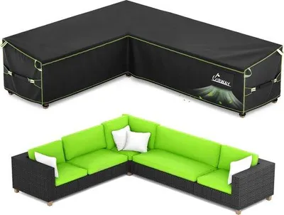 Produktbild von Gartentisch - wasserdicht - für Rattan Eckbanken geeignet - 222 x 286 x 87 cm - 420D Oxford-Stoff