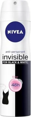 Obrázok produktu pre NIVEA Black & White Invisible Original, Ženy, Antiperspirant, Sprejový deodorant, Sprej, 200 ml, 48 h