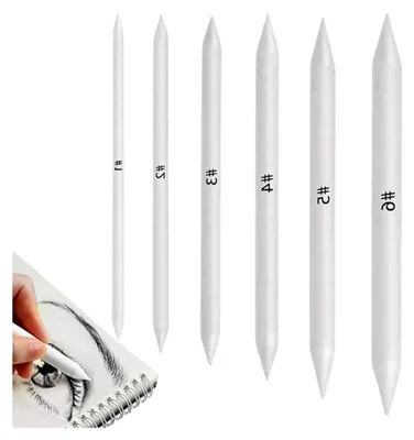 Produktbild von 6 Stück Papierwischer Bleistifte, 4/6/9/10/12/13mm Doppelköpfe Papier Stümpfe für Zeichnen und DIY