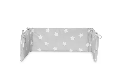 Produktbild von Lorelli Babybett-Nestchen L 145 x B 27 cm, Bettumrandung aus 100% Baumwolle grau/Sterne