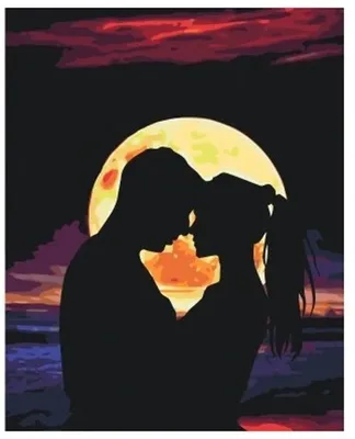 Image de MOSAÏQUE DIAMANTÉE "COUPLE AMOUREUX", 30x40 cm. Création artistique